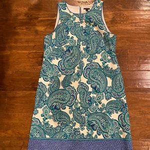 Ann Taylor Blue and Green Dress